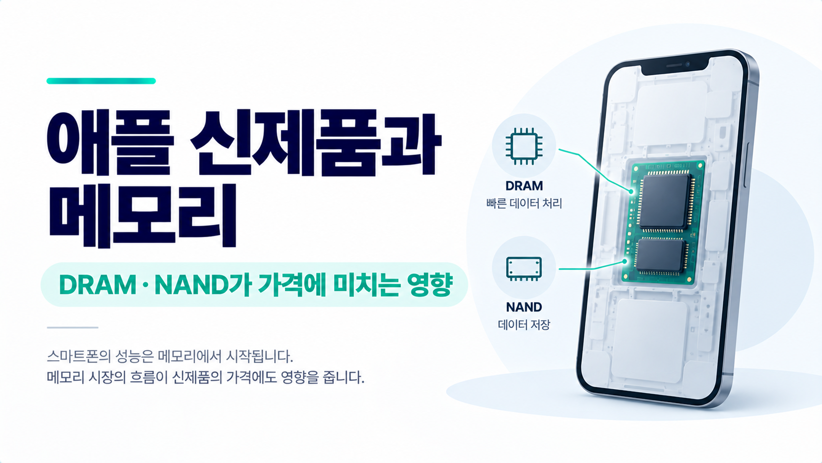애플 신제품 가격과 DRAM·NAND 메모리 반도체의 관계
