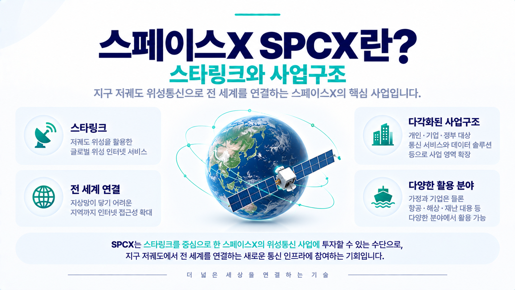 스페이스X SPCX와 스타링크 위성 인터넷 사업구조